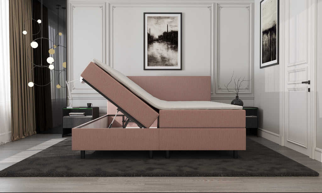 Mörgenn Opberg Boxspring Oud Roze 180x210