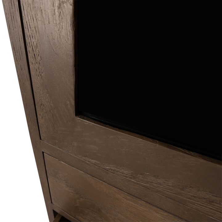 PTMD Oak Cabinet Armarium 1 door 4 drawers Grey