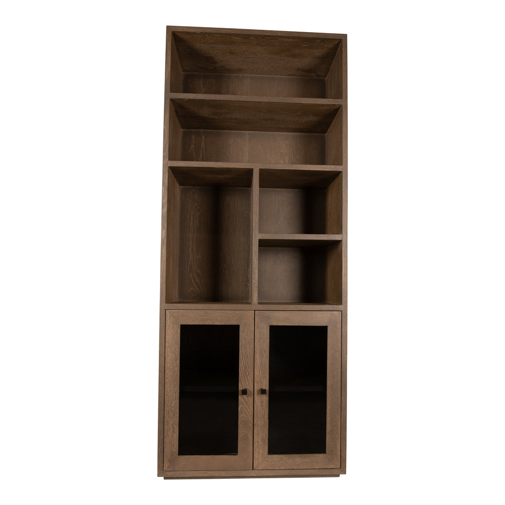 PTMD Oak cabinet open Armarium 2-doors Grey