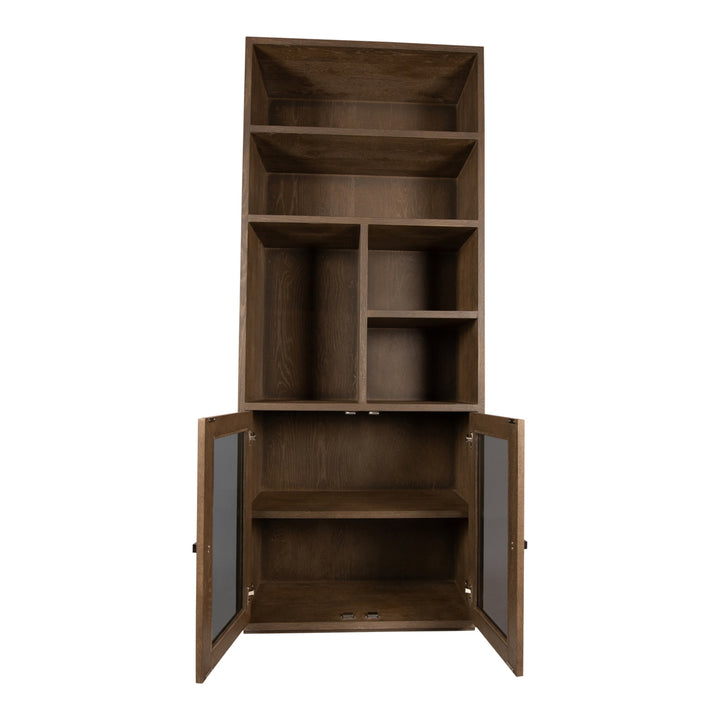 PTMD Oak cabinet open Armarium 2-doors Grey