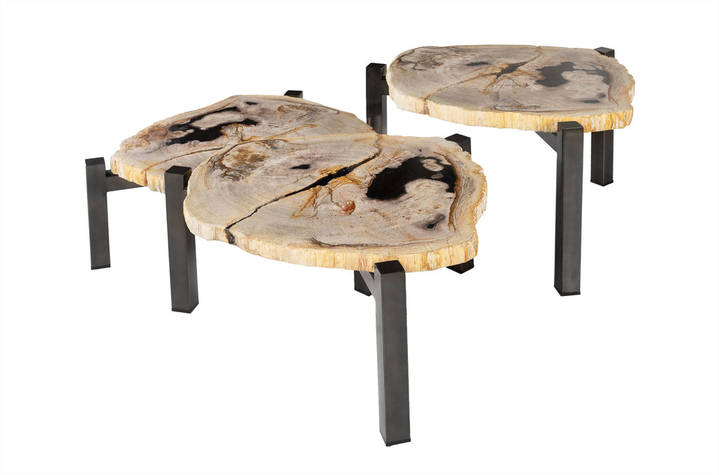 Salontafel Set van 3 Petrified Wood