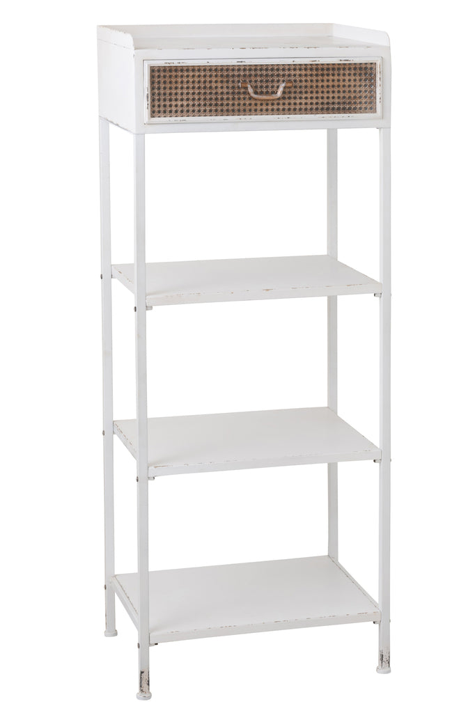 J-Line Wandrek Shelves Metaal/Wit