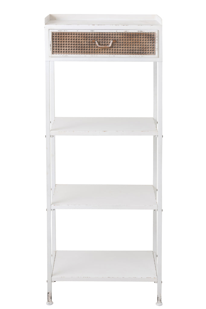 J-Line Wandrek Shelves Metaal/Wit