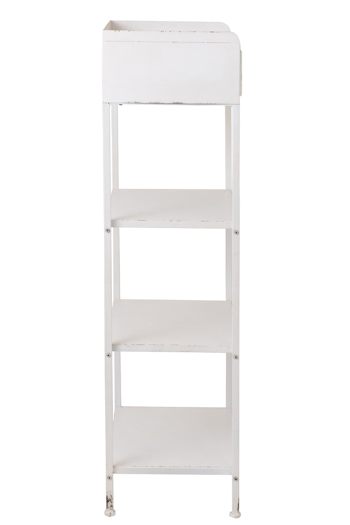 J-Line Wandrek Shelves Metaal/Wit