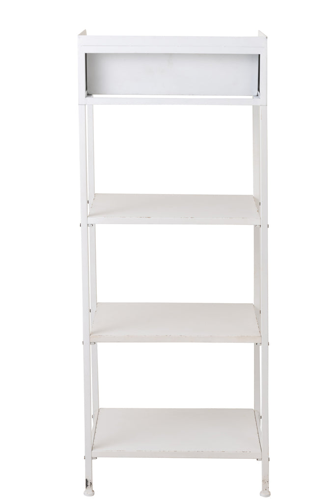 J-Line Wandrek Shelves Metaal/Wit