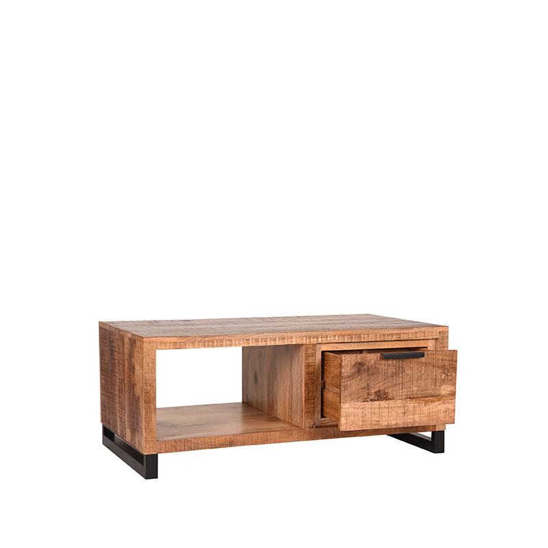 LABEL51 Couchtisch Glasgow Raues Mangoholz