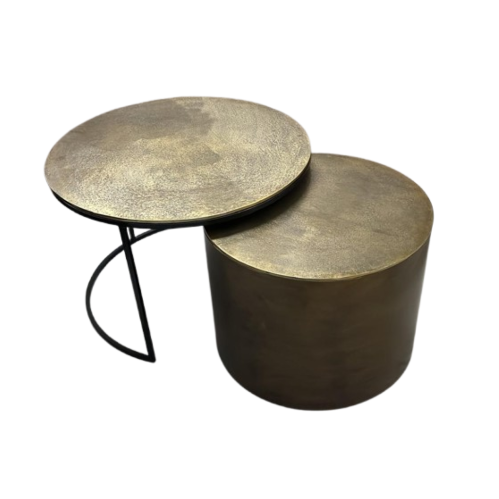 Luna Coffee Table | Gold | Set of 2