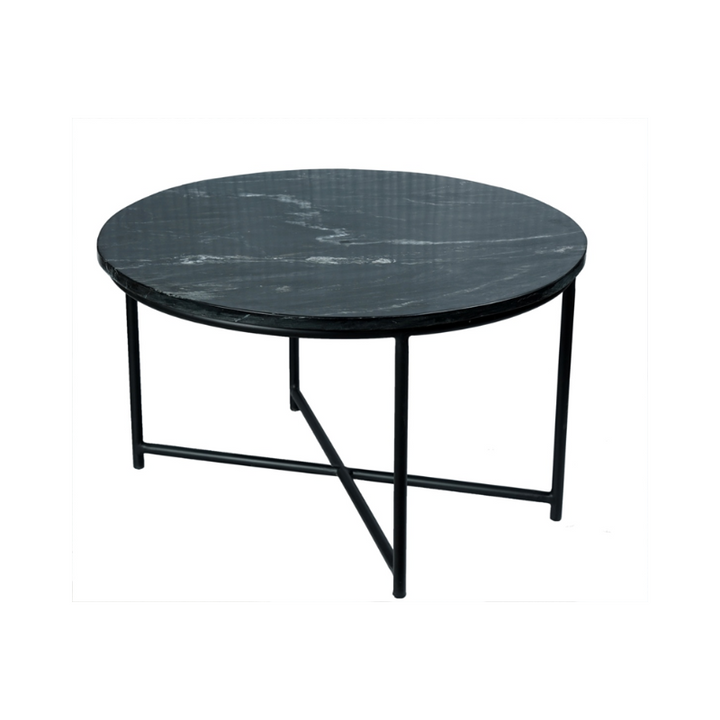 Salontafel Mex | Zwart marmer 75 cm