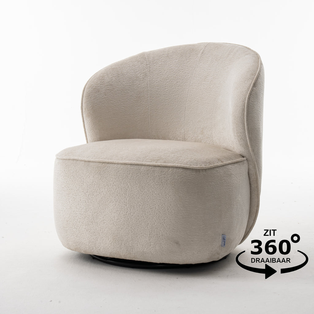 Draaifauteuil Sammy Creme