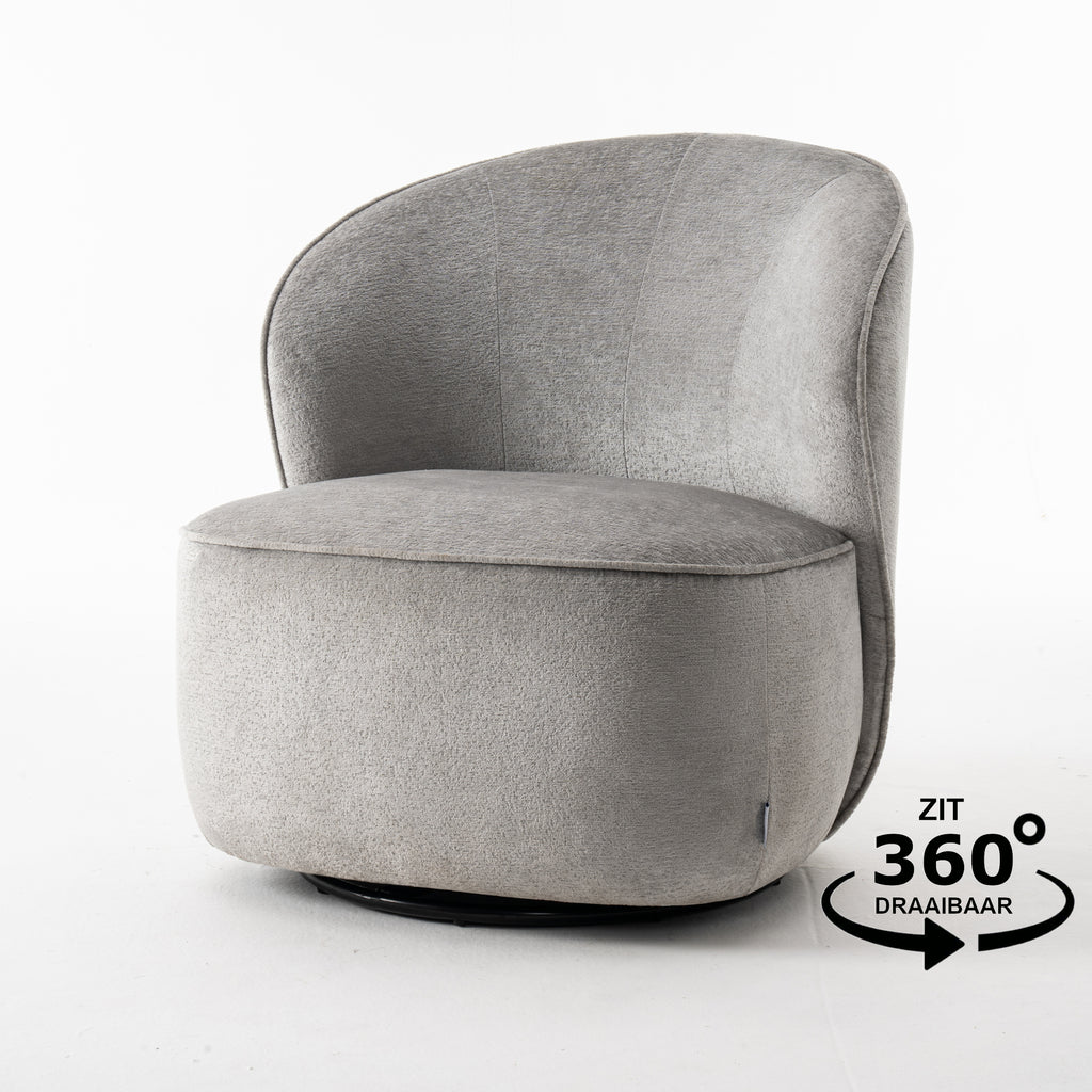 Draaifauteuil Sammy Grijs