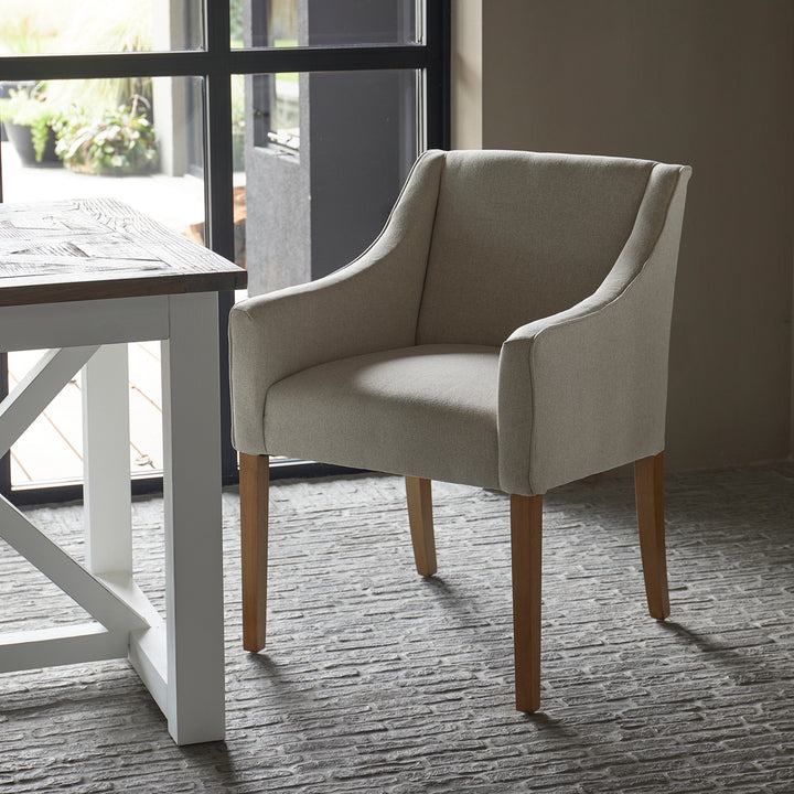 Riviera Maison Dining Chair Savile Row Flanders Flax Oxford Weave