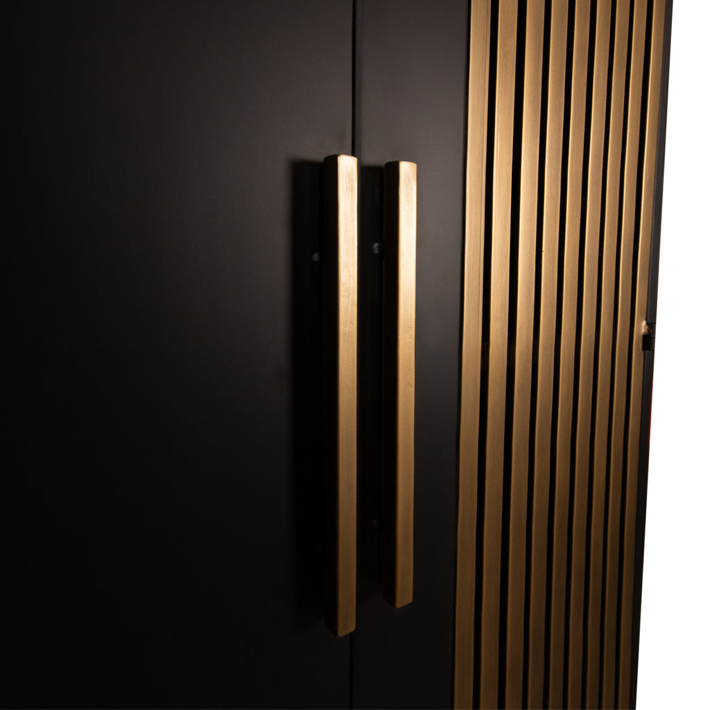 PTMD Wall cabinet Sayan Black Gold