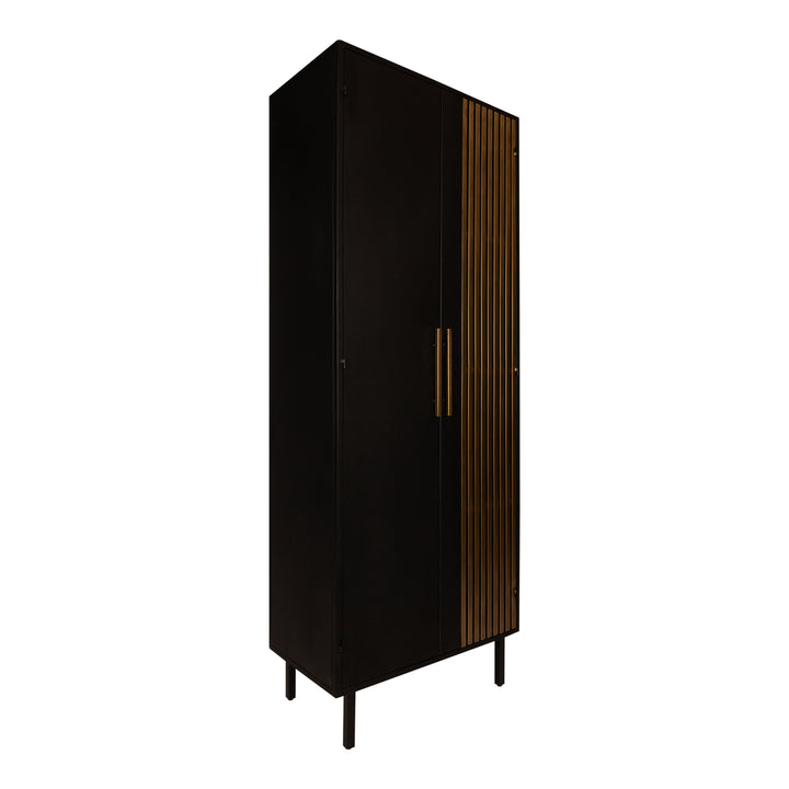 PTMD Wall cabinet Sayan Black Gold