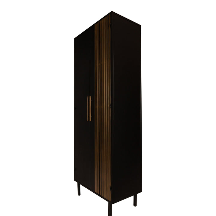 PTMD Wall cabinet Sayan Black Gold