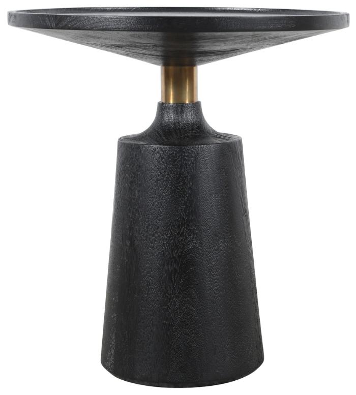 PTMD Side table Seva Black Round