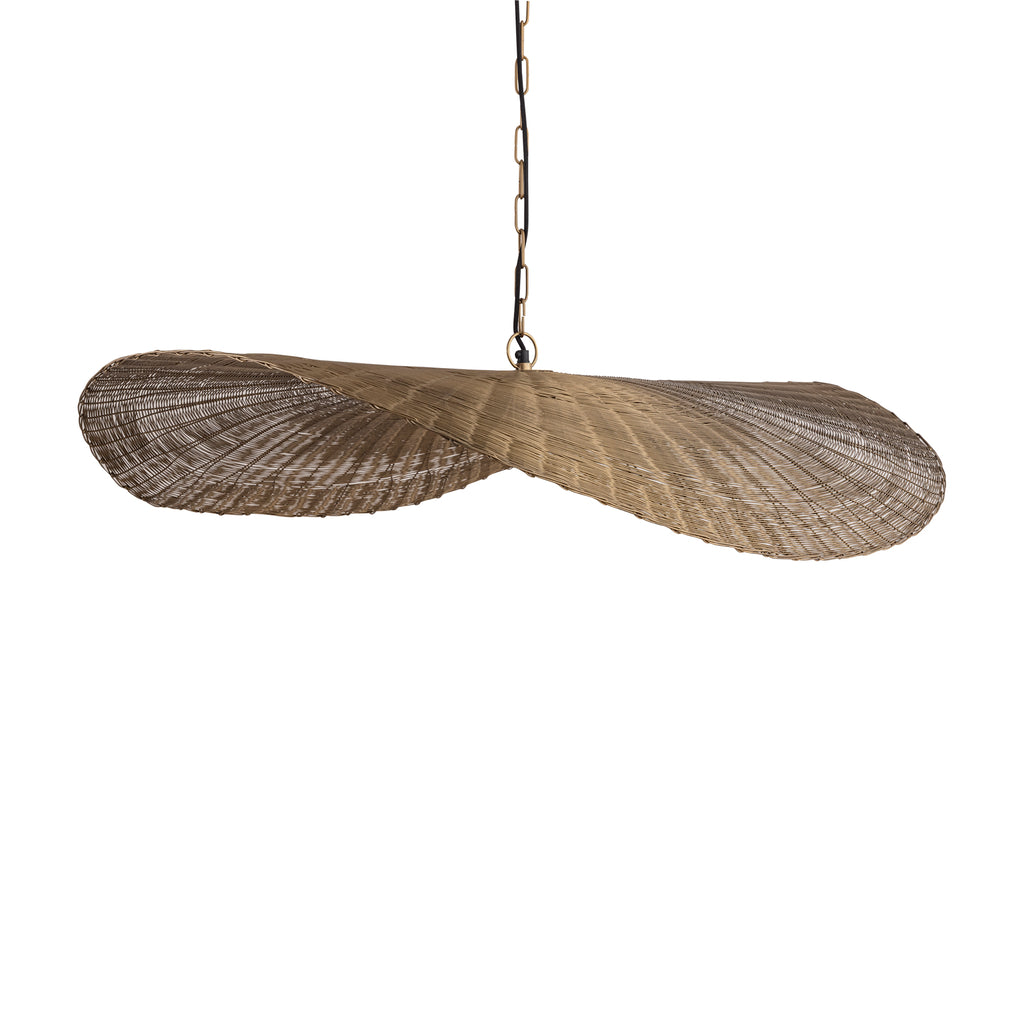 Shauney Gold Iron Wavy Pendant Lamp Round L