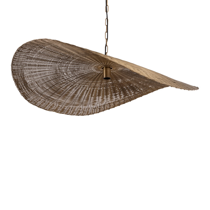 Shauney Gold Iron Wavy Pendant Lamp Round L