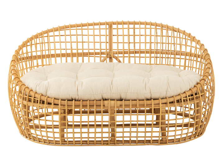 J-Line Sofa Lise+ Kussen Rotan Naturel