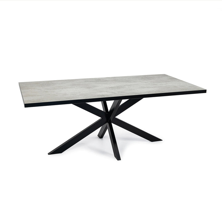 Stalux Eettafel Gijs 180x100 cm Zwart Beton