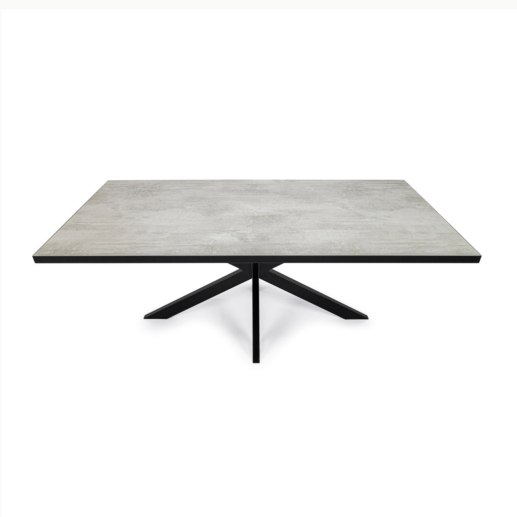 Stalux Eettafel Gijs 180x100 cm Zwart Beton