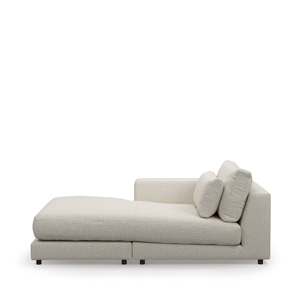 Rivièra Maison Stephen Chaise Longue Left bouclé simply white