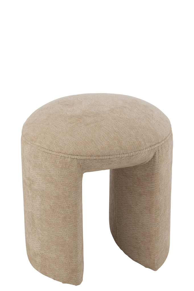 J-Line Kruk Rond Beige