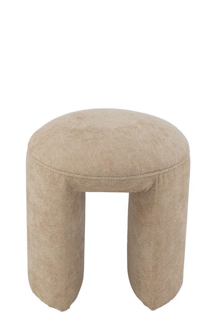 J-Line Kruk Rond Beige