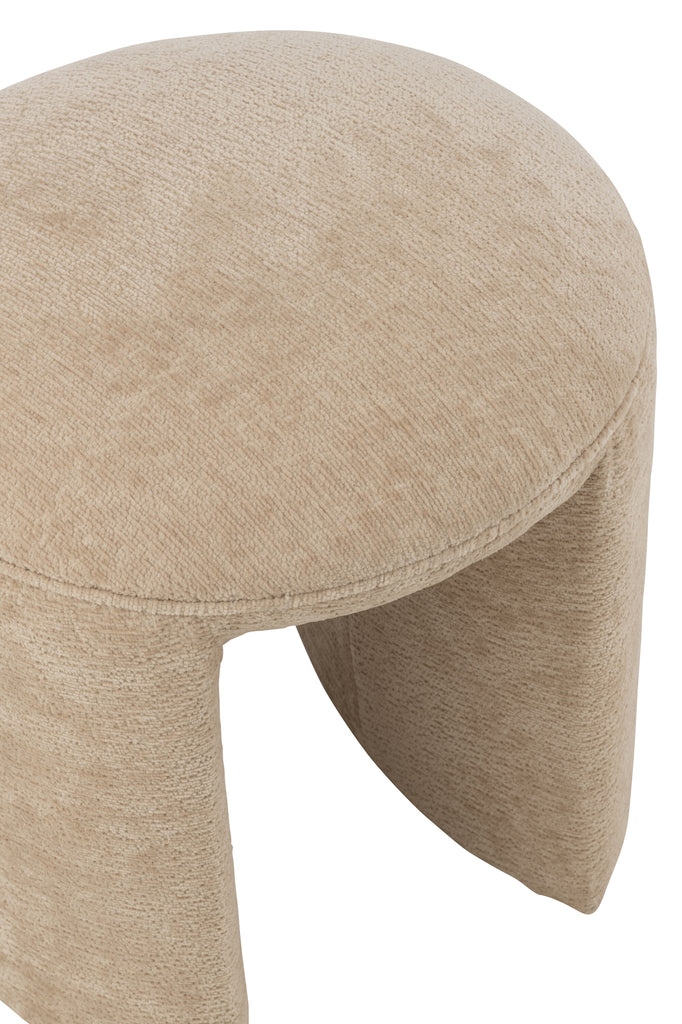 J-Line Kruk Rond Beige