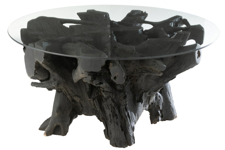 J-Line Table Roots Wood Black 