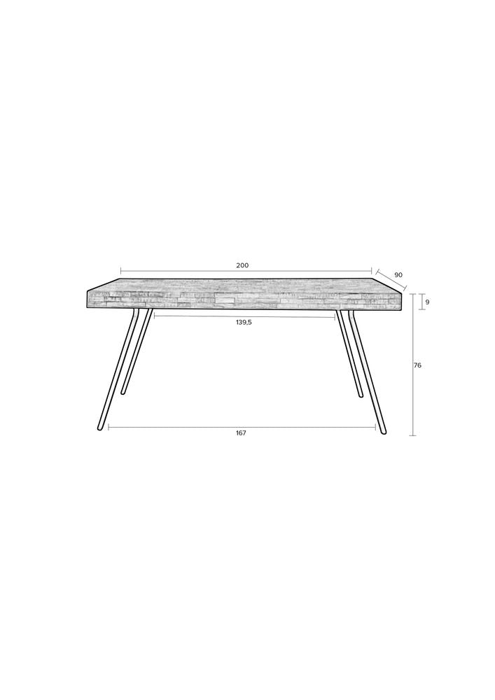 Table Suri 200X90 Black