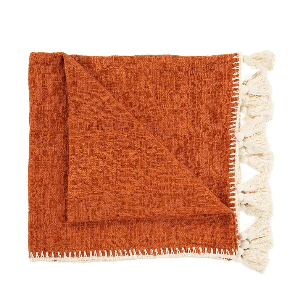 The Stitch Bed Throw - Terracotta