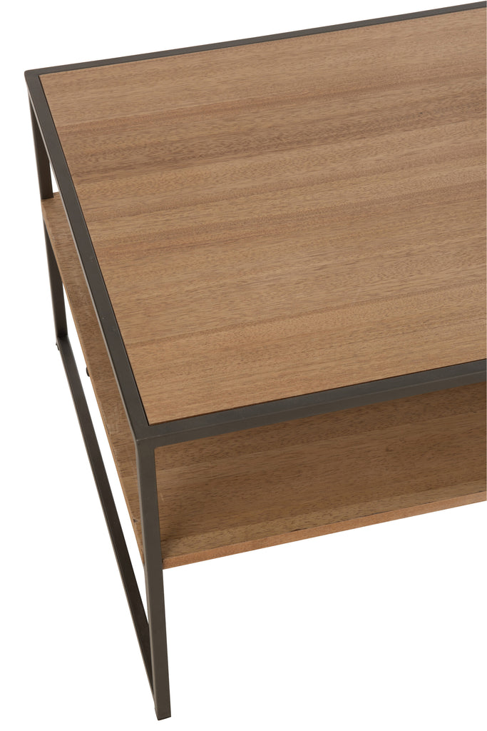 J-Line Tv-tafel 1 lade hout/metaal naturel