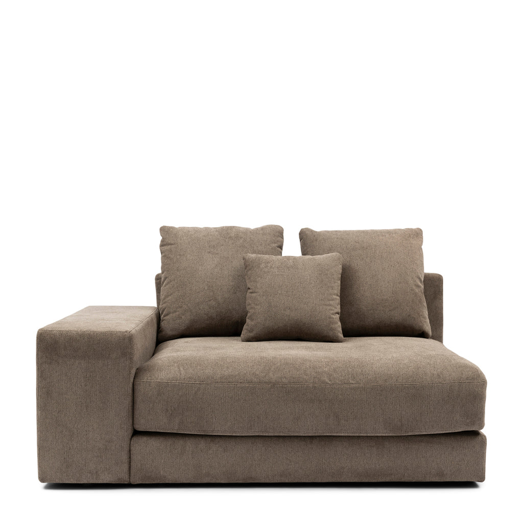 Rivièra Maison Ecksofa links Vail Warm Taupe Chenille Jacquard Vogue