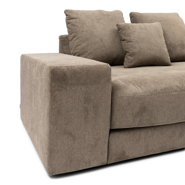 Rivièra Maison Ecksofa links Vail Warm Taupe Chenille Jacquard Vogue