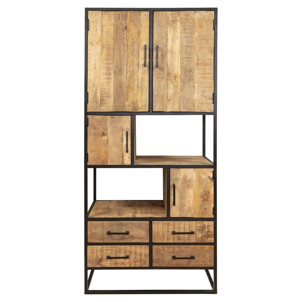 Fachschrank Denver | Mangoholz und Stahl | 90 cm