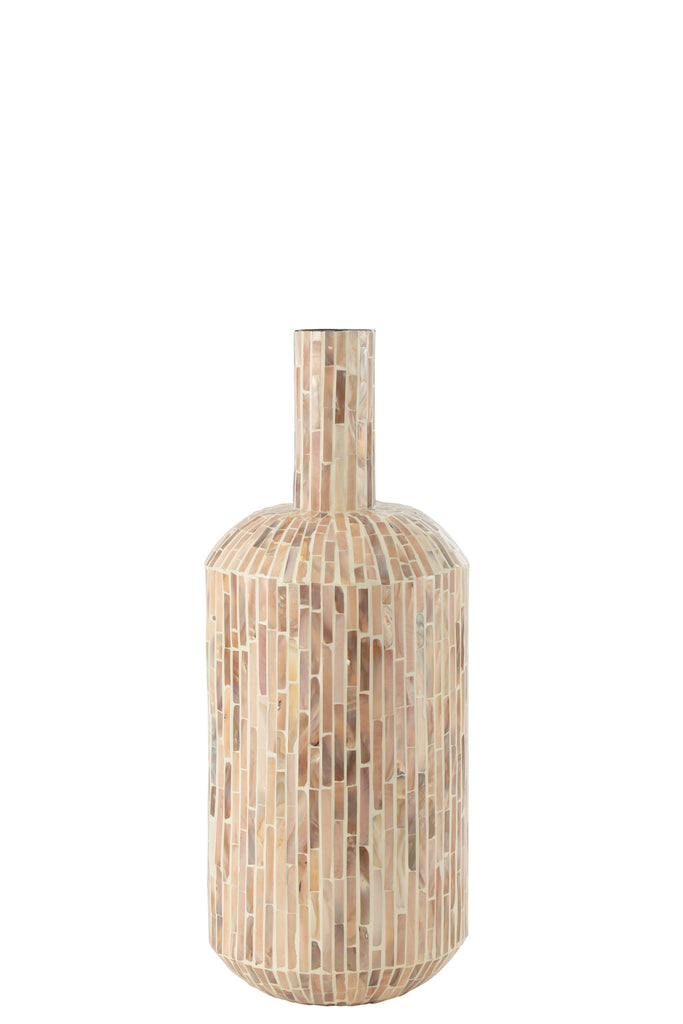 J-Line Vase Nuye Drop Shells Papier Beige