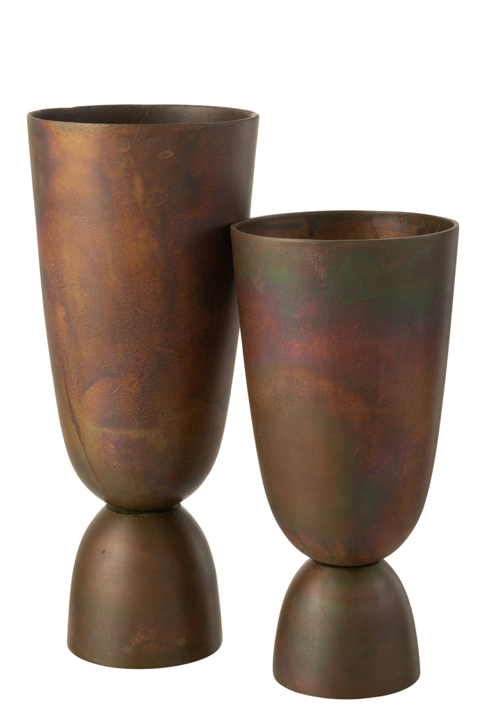 J-Line Vase Thor Aluminium Bronze Groß