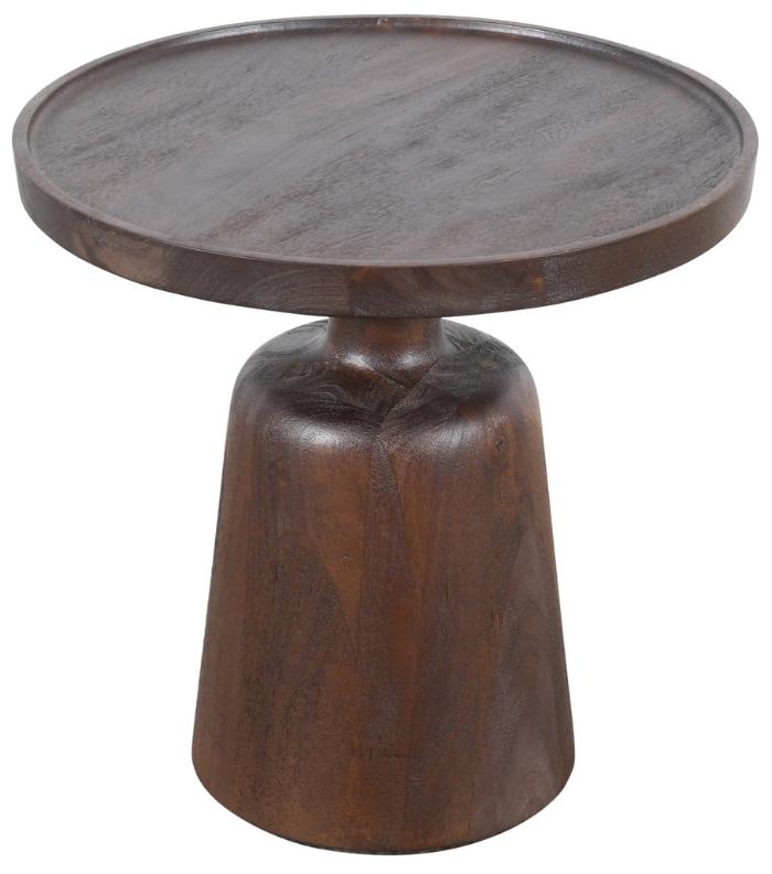 PTMD Veas Side Table Mango Wood Brown Round