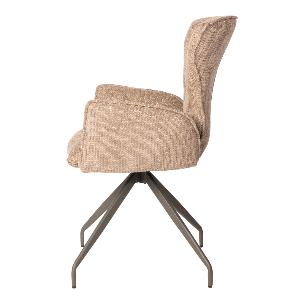 PTMD Vetus Taupe Dining Chair Legacy 3 Set of 2