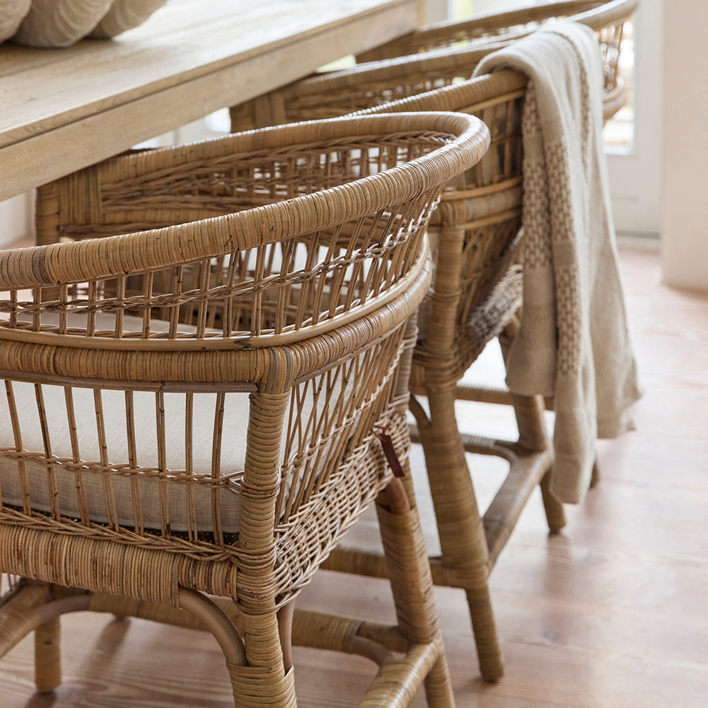 Riviera Maison Dining Chair Victoria Falls Natural Rattan