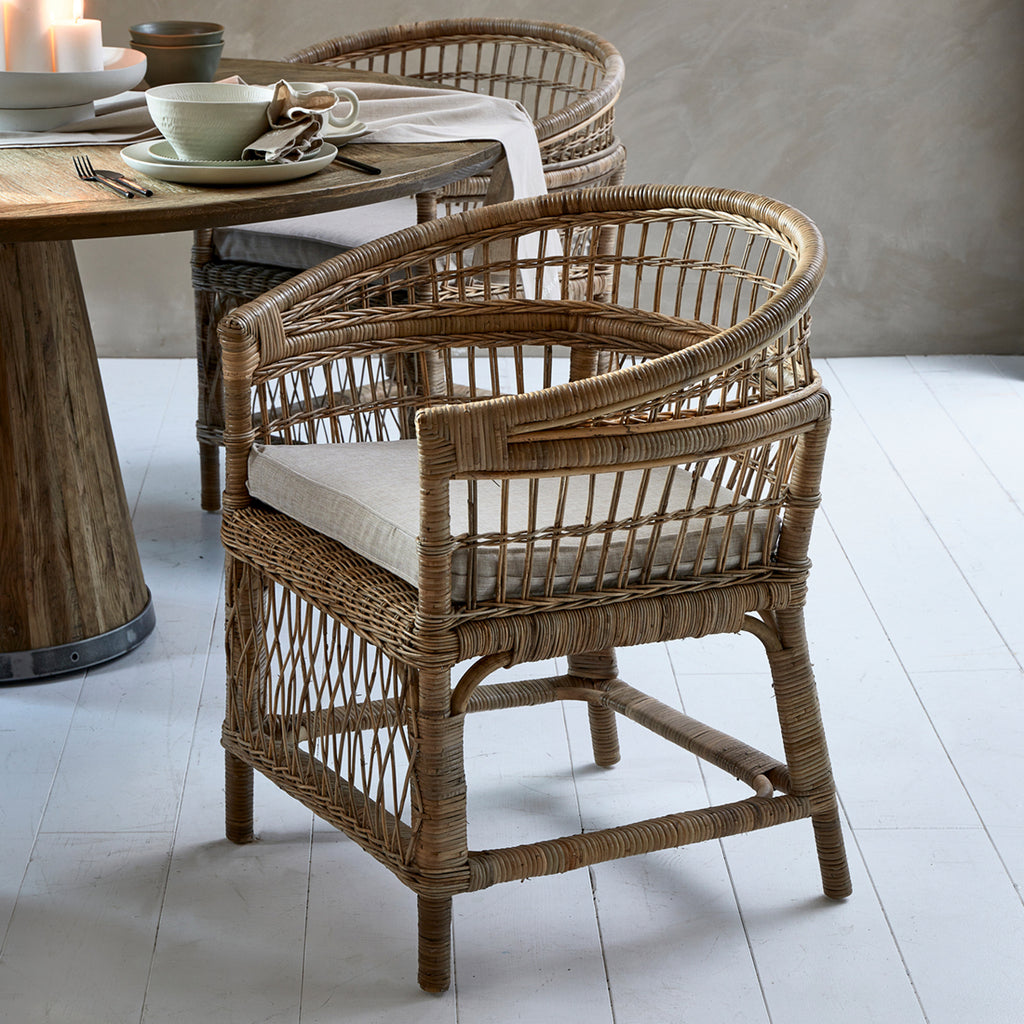 Riviera Maison Dining Chair Victoria Falls Natural Rattan