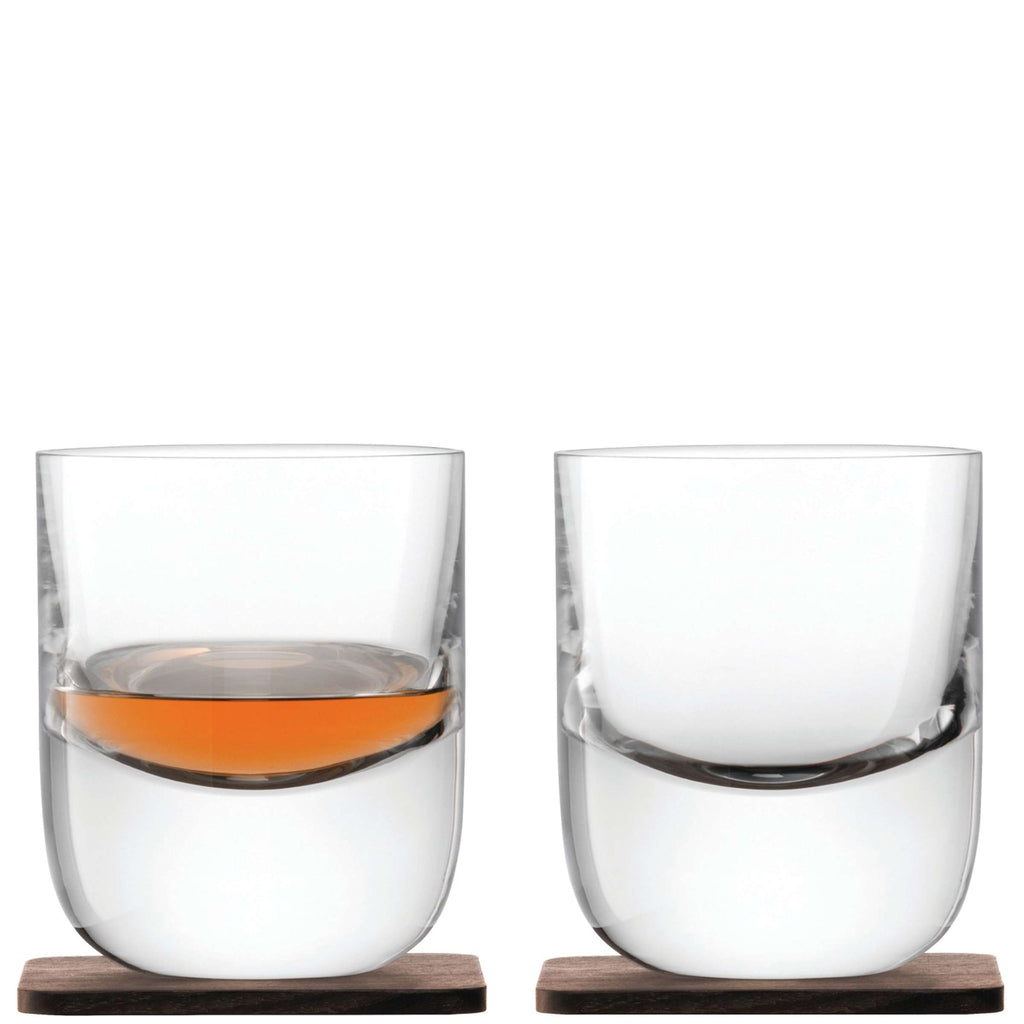 Whisky Tumbler Glas Onderzetter 270 ml Set van 2 Stuks