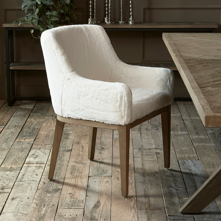 Rivièra Maison Dining Chair Whistler Snow Faux Fur