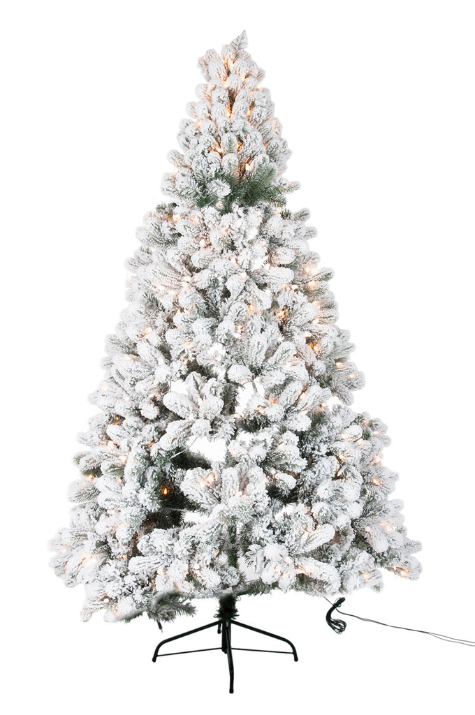 J-Line Kerstboom Led Besneeuwd Groen 210