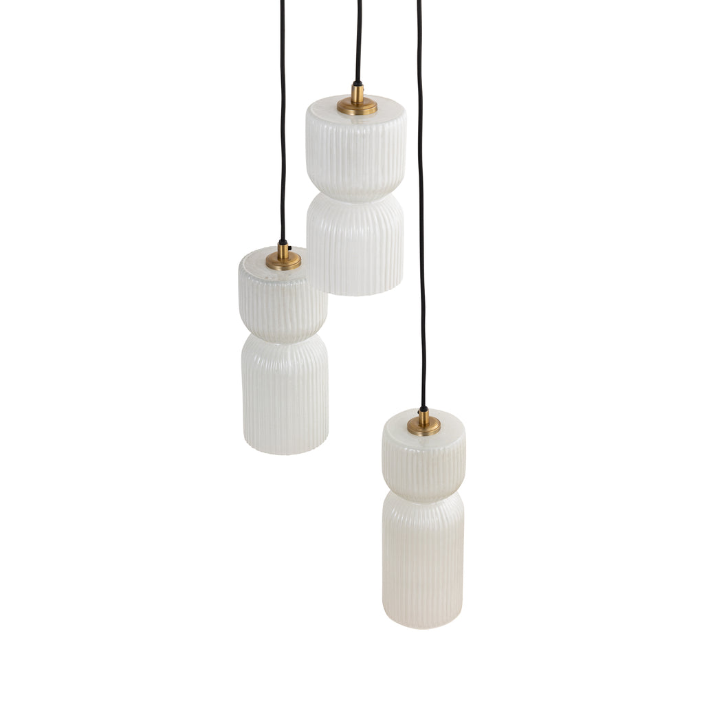 PTMD Zhen Hanglamp White Embossed Rib