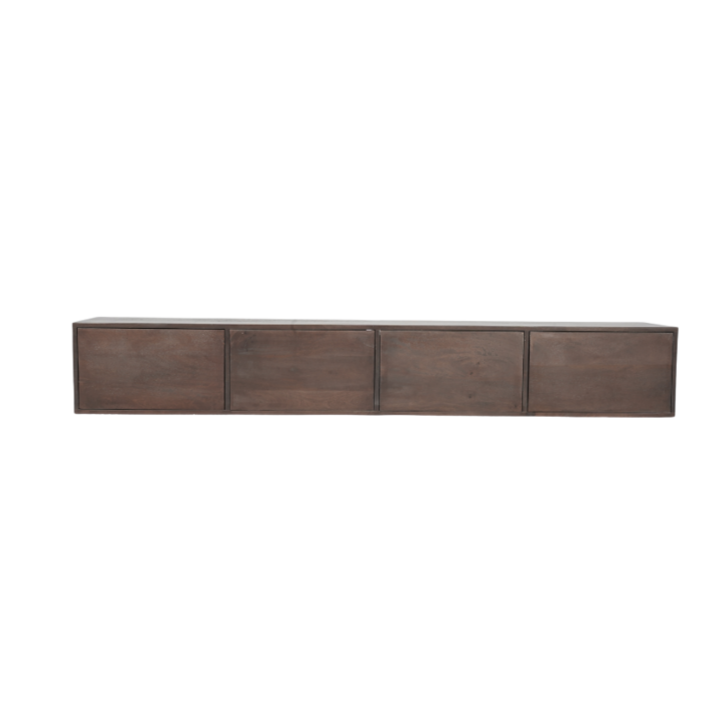 Zwevend tv meubel Vision Walnut | 240 cm