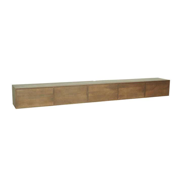 Zwevend tv meubel Vision Walnut | 280 cm